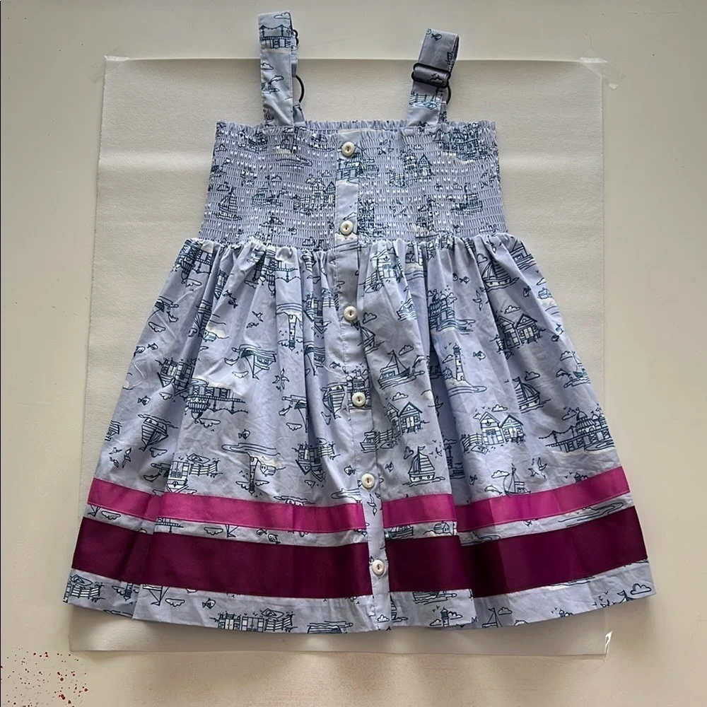 Matilda Jane It’s a Wonderful Parade Sailboat Smocked Sundress Size 4